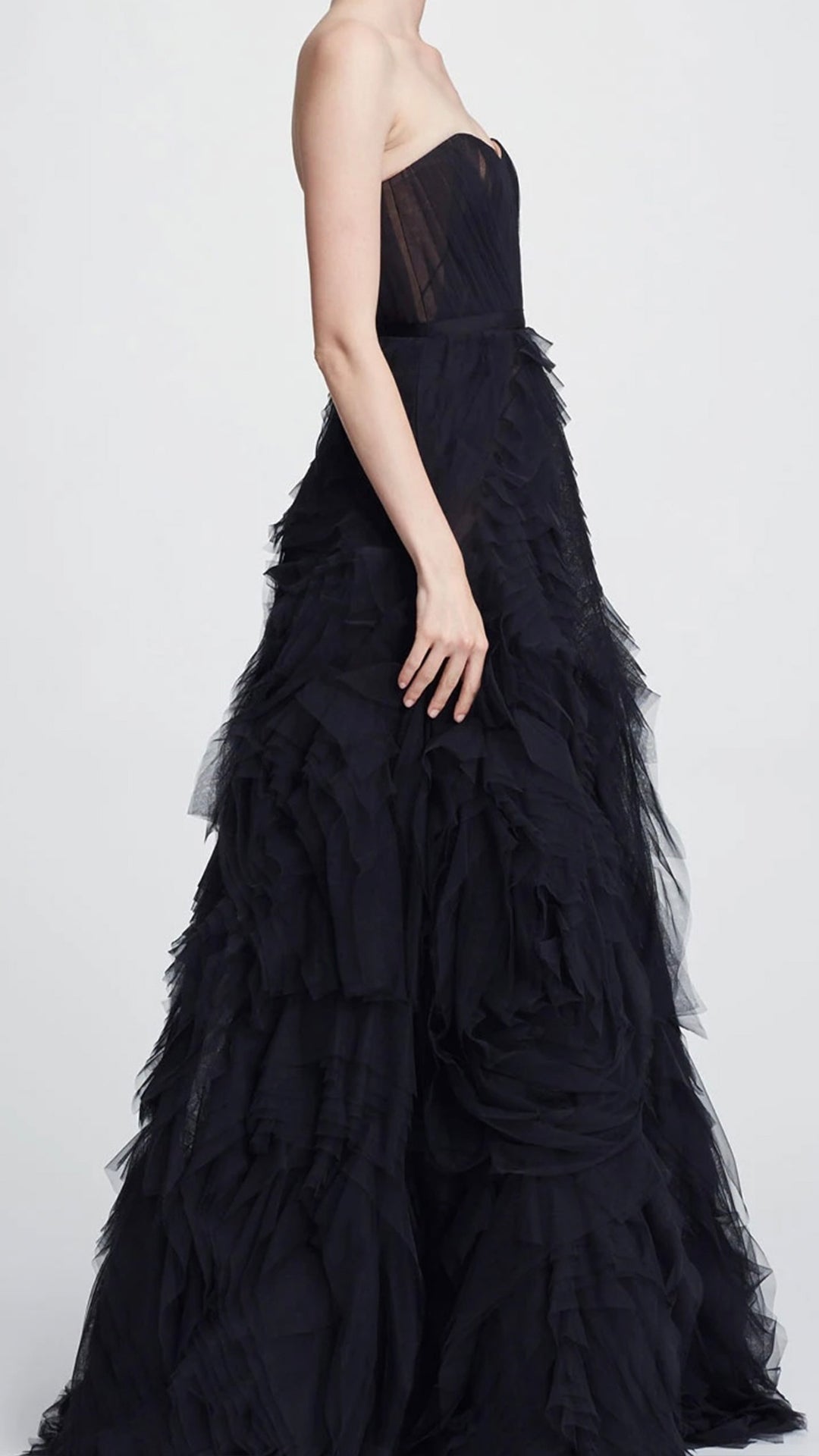 Marchesa Notte Black Dress
