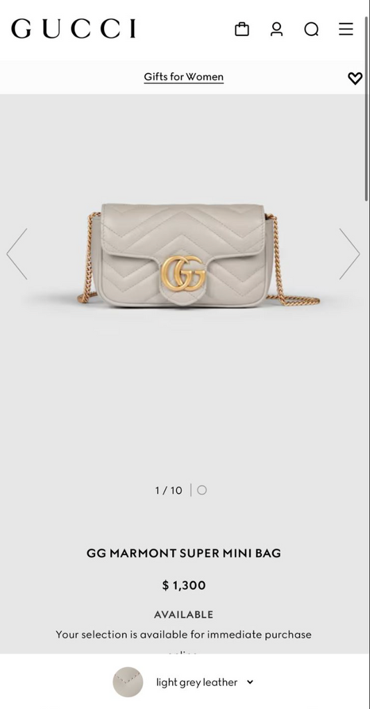 GUCCI Marmont Super Mini Bag